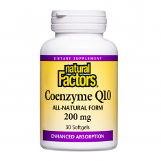 Natural Factors Коензим Q10 200 mg х30 софтгел капсули