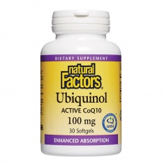 Natural Factors Убиквинол QH Активен Коензим Q10 100 mg x30 софтгел капсули