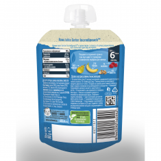 Nestle Gerber Пауч круша, банан, малина и мюсли 6м+ 80 g