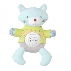 KikkaBoo Плюшена музикална играчка с прожектор Kit the Cat