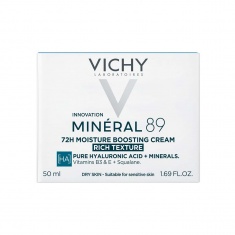 Vichy Minéral 89 Богат крем за интензивна хидратация за 72 часа 50 ml