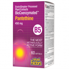 Natural Factors BioCoenzymated™ Пантетин (Витамин В5) 450 mg х60 софтгел капсули