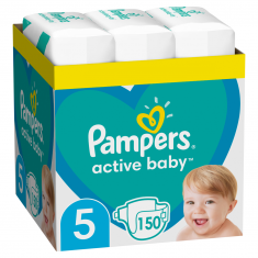 Pampers Active Baby Montly Pack пелени 5 Джуниър х150 броя