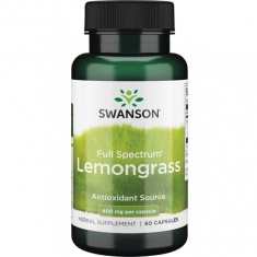 Swanson Пълен Спектър Лимонова Трева 400 mg х60 капсули SW1318