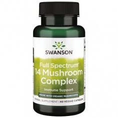 Swanson Комплекс от 14 гъби 490 mg х60 веге капсули SW1383