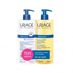 Uriage Xemose Олио-балсам 500 ml + Измивно душ-олио 500 ml