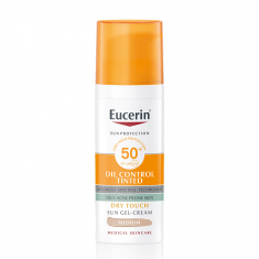 Eucerin Oil Control SPF50+ Оцветен слънцезащитен гел-крем за лице - Тъмен 50 ml