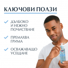 Eucerin ПРОМО DermatoClean Почистващ гел с хиалурон 200 ml - 2 броя
