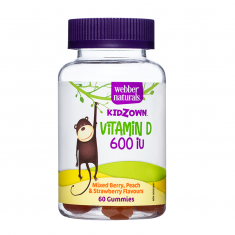 Webber Naturals Kidzown Витамин D3 600 IU за Деца Гъми х60 желирани таблетки