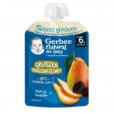 Nestle Gerber Пауч круша и слива 6м+ 80 g