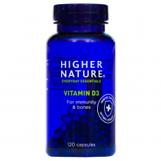 Higher Nature Vitamin D3 500 IU - Витамин Д3 х120 капсули