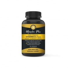 Manuka Doctor Manuka Plus High Strength Vitamin D3 25 µg Формула за силен имунитет с мед от манука х30 капсули