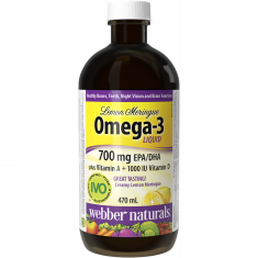 Webber Naturals Омега-3 1233 mg (700 mg EPA/DHA) + Витамин D3 и А 470 ml