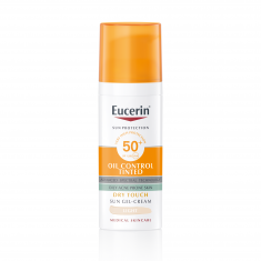 Eucerin Oil Control SPF50+ Оцветен слънцезащитен гел-крем за лице - Светъл 50 ml