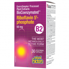 Natural Factors BioCoenzymated Витамин В2 (Рибофлавин 5-фосфат) 50 mg х30 капсули