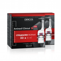 Vichy Dercos Aminexil Clinical 5 Терапия против косопад за мъже х21 + 12 дози