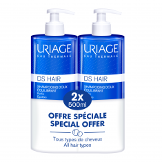 Uriage DS Hair Нежен балансиращ шампоан 500 ml х2 броя