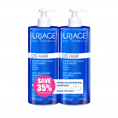 Uriage DS Hair Нежен балансиращ шампоан 500 ml х2 броя
