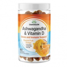 Swanson Ашваганда с витамин D - маракуя и портокала х60 дъвчащи таблетки SW1848