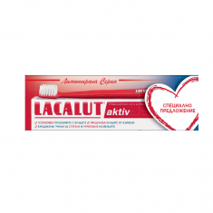 Lacalut Aktiv Паста за зъби 75 ml + Четка за зъби с мек косъм