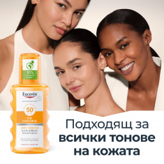 Eucerin Sensitive Protect SPF50+ Прозрачен слънцезащитен спрей за тяло 200 ml