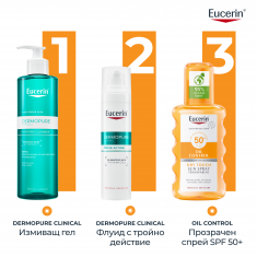 Eucerin Sensitive Protect SPF50+ Прозрачен слънцезащитен спрей за тяло 200 ml