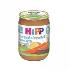 Hipp 6123 Био пюре от моркови, картофи и агнешко 190 гр.
