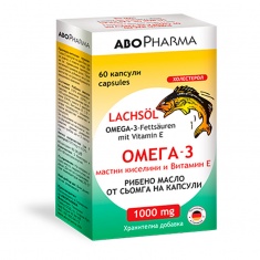 Рибено масло от сьомга с Омега 3 и Витамин Е 1000 mg x60 капсули