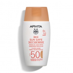 Apivita Bee Sun Safe Daily Age Repair SPF50 Тониран флуид против стареене 50 ml