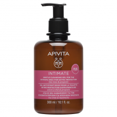 Apivita Intimate PLUS Нежен успокояващ гел за интимна хигиена с 4,5 pH 300 ml