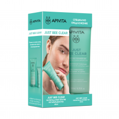 Apivita Just Bee Clear Матиращ крем 40 ml + Измивен гел 200 ml