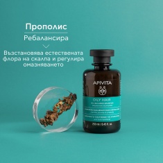 Apivita Шампоан за контрол на омазняването с мента и прополис 250 ml