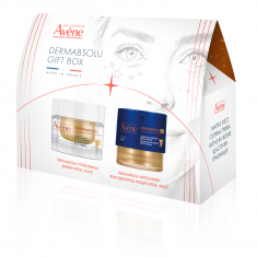 Avene Dermabsolu Уплътняващ дневен крем 50 ml + Dermabsolu Нощен крем 40 ml + Avene SPF50+ Анти-ейдж флуид 5 ml