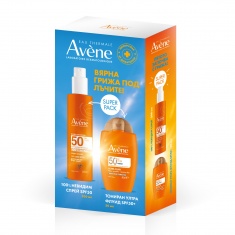 Avene SPF50+ Слънцезащитен спрей 200 ml + SPF50+ Тониран ултра флуид 50 ml