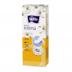 Bella Panty Intima Large 100% памучни ултра тънки ежедневни дамски превръзки х24 броя