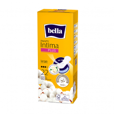 Bella Panty Intima Plus Small 100% памучни ултра тънки ежедневни дамски превръзки х22 броя