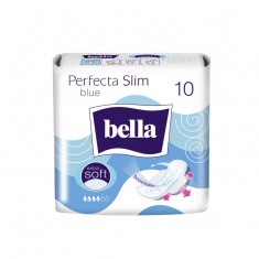 Bella Perfecta Slim Blue Дамски превръзки с крилца х10 броя