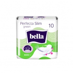 Bella Perfecta Slim Green Дамски превръзки с крилца х10 броя