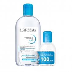 Bioderma Hydrabio Mицеларна вода 500 ml + Мицеларна вода 100 ml