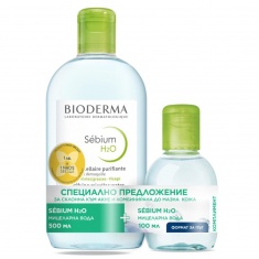 Bioderma Sebium Мицеларна вода 500 ml + 100 ml