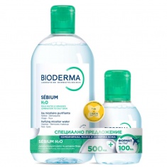 Bioderma Sebium Мицеларна вода 500 ml + 100 ml