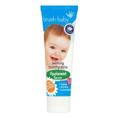 Brush Baby Паста за зъби за бебета 0-2 г. Applemint с флуорид БЕБЕ 50 ml