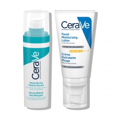 CeraVe Рутина за грижа за лицето с ретинол за равномерен вид на кожата (грижа и слънцезащита)