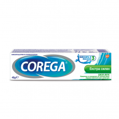 Corega Екстра Силен Свеж вкус - фиксиращ крем за зъбни протези 40г.