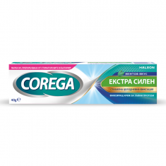 Corega Екстра Силен Свеж вкус - фиксиращ крем за зъбни протези 40г.