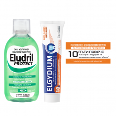 Eludril Protect Вода за уста 500 ml + Elgydium Антикариесна паста за зъби 75 ml