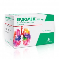 Ердомед при суха и продуктивна кашлица 225 mg х20 сашета