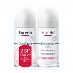 Eucerin 48h Рол-он без алуминиеви соли, за чувствителна кожа 2 броя х50 ml
