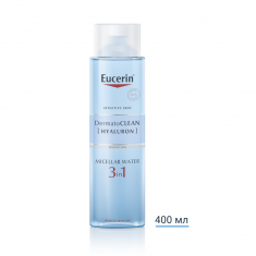 Eucerin DermatoClean Мицеларна вода 3 в 1 с хиалурон 400 ml