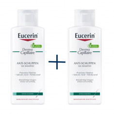 Eucerin ДУО Dermo Capilliare Гел-Шампоан против пърхот за мазен скалп 250 ml 1+1